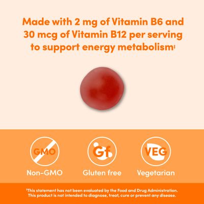 Amazon Elements - B-Complex, Supports Immune and Normal Energy Metabolism, 70 Gummies, 70-Day Supply, Vegan, Adult, Non-GMO (Previously Revly)