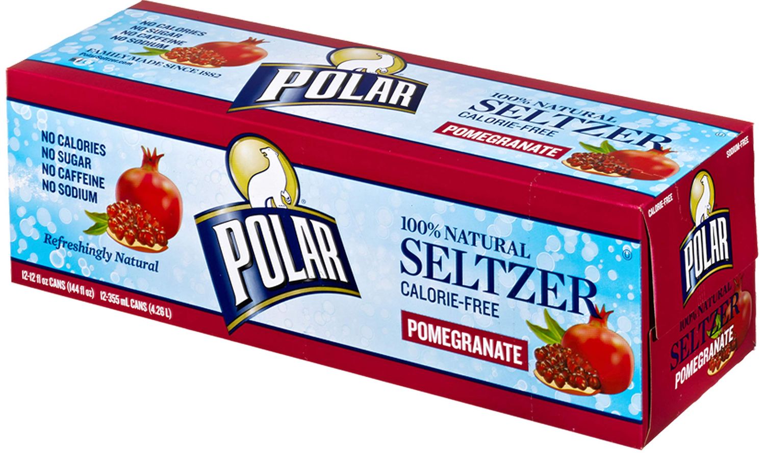 Polar Seltzer Pomegranate, 12 Fluid Ounce (Pack of 12)