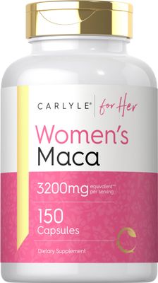 Carlyle Maca Root Capsules for Women 3200mg 150 Count Non-GMO, Gluten Free Supplement for Her