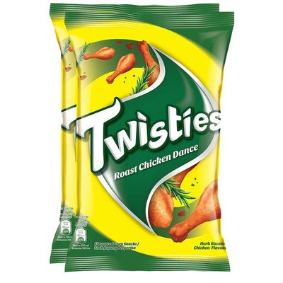 Mondelez Twisties Malaysia 2 Packs Roast Chicken Dance Flavour Flavor Biscuits Ayam Flavour Biskuat Tea Time Biskuat 160g x 2 Biscuits Halal Snacks Food