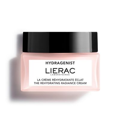 LIERAC Hydragenist - Rehydrating Radiance Cream - Natural Hydrating Face Moisturizer for Women with Hyaluronic Acid Rehydrating Ferment, Recomended for All Types of Skin, 50 ml