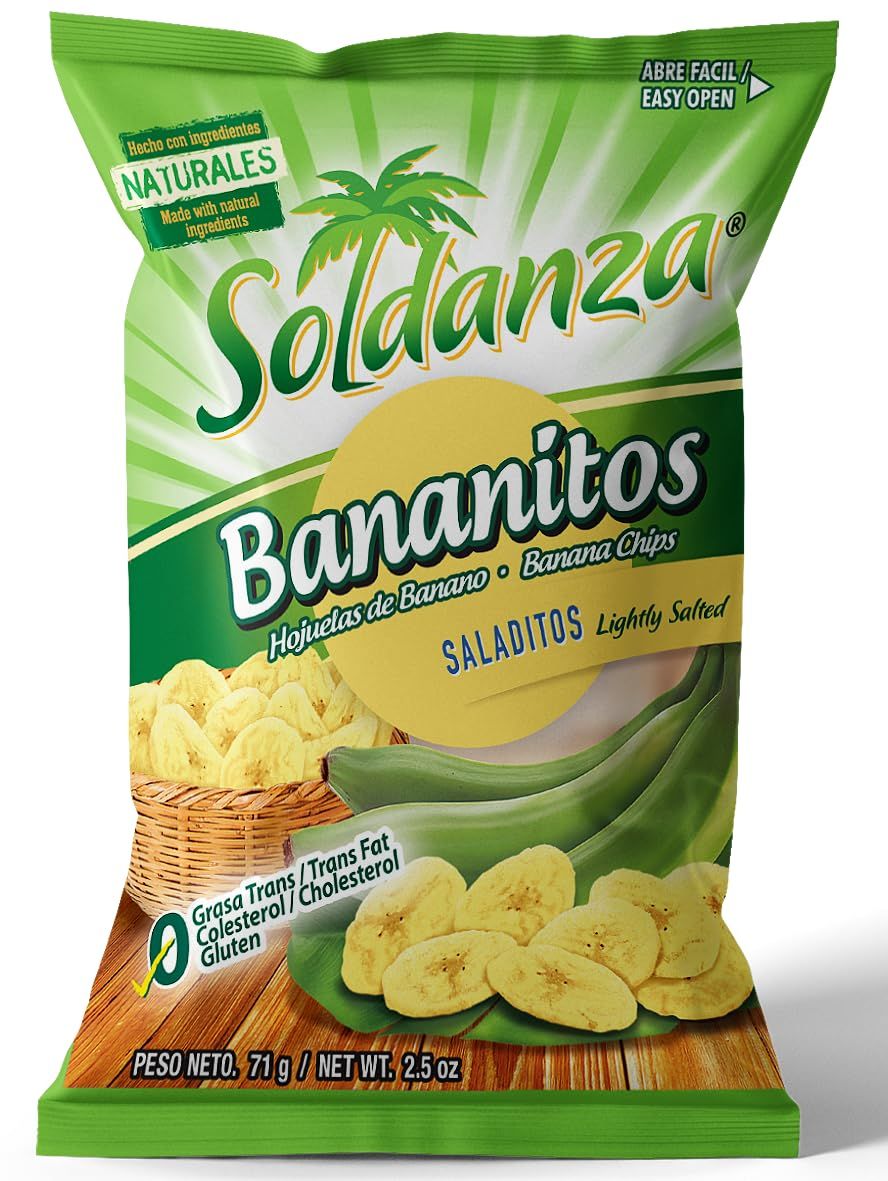 Soldanza Banana Chips, 2.5 Ounce (Pack of 24)