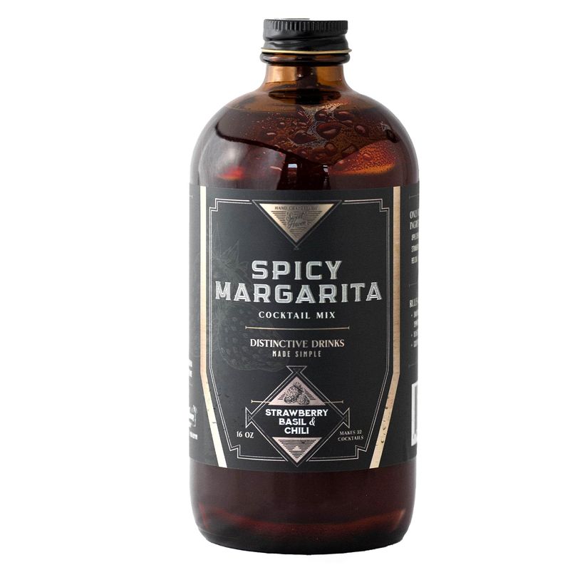 Sweet Haven Tonics Cocktail Mixer Spicy Margarita - All Natural Cocktail Mix with Fresh Ingredients, Zero Preservatives, 16 oz Drink Mixers for 5 Star Cocktails Mocktails