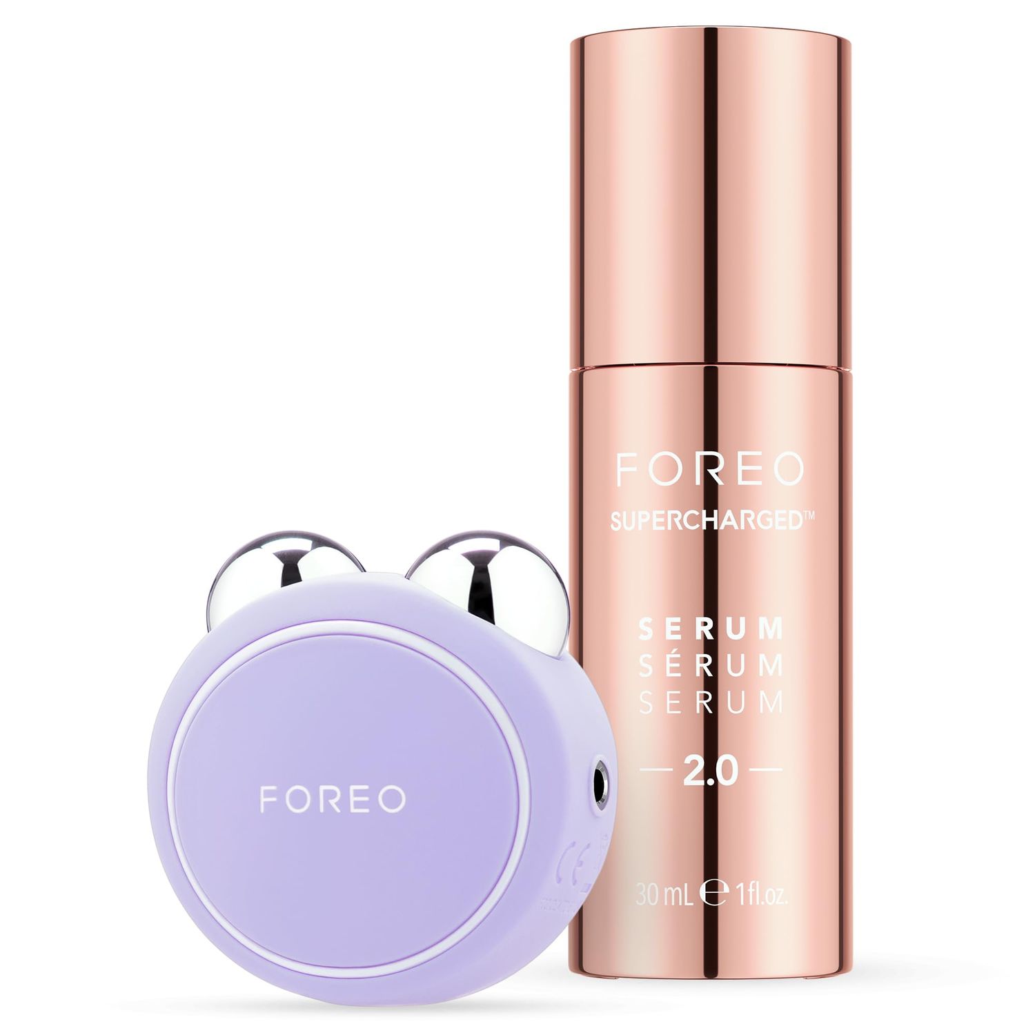 FOREO Firm Fabulous BEAR mini Serum Serum Serum 1 Oz Anti aging Starter Kit- Microcurrent Facial Device- Instant Face Lift- Double Chin Eliminator- Facial Skin Care Products- Gift Set- Lavender