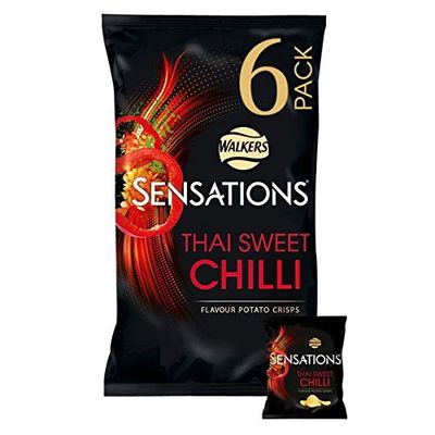 Sensations Thai Sweet Chilli Crisps 25g x - 6 per pack (0.33lbs)