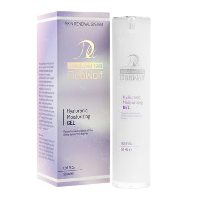 DebiWolf Hyaluronic Moisturizing Gel - Reduces Wrinkles, Deep Hydration, Reinforces Barrier, Anti-Aging, Enriched with LIFT Oleoactif Argireline, Moisturizer Face Cream for Women, 50ml (1.69 fl. oz)