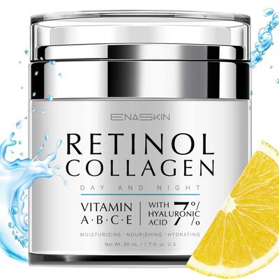 EnaSkin Retinol Face Moisturizer Collagen Cream, Rapid FacialNeck Wrinkle Repair, DayNight Anti Aging Firming Cream for Women Men, Instant Lift Deep Hydrating, 1.7 fl oz.