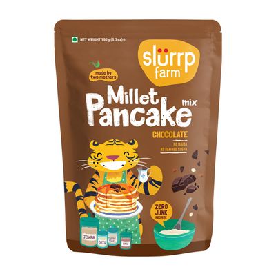 Slurrp Farm Instant No Maida Millet Pancake Mix Chocolate, 150 G