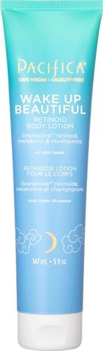 Pacifica Body Lotion Retinol Cream -Wake Up Beautiful Retinoid Renewing for Skin Elasticity Hydration Plumpness - for Anti-Aging Fine Lines Dry Skin Clean Vegan Cruelty-Free Dermatologist Tested