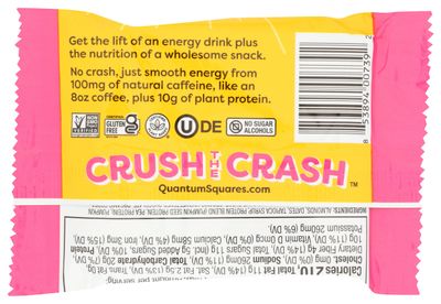 QUANTUM Dark Chocolate Pink Himalayan Salt Coffee Infused Squares, 1.69 OZ