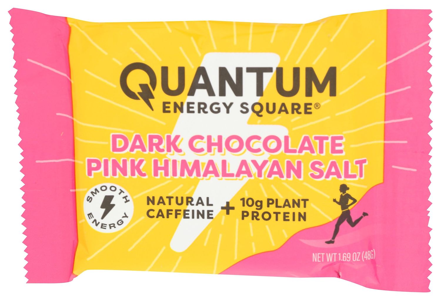 QUANTUM Dark Chocolate Pink Himalayan Salt Coffee Infused Squares, 1.69 OZ