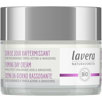 lavera Firming Day Care - Anti Aging Face Cream with Triple Hyaluron Bakuchiol for Smooth Skin - Anti Wrinkle Face Cream - Face Moisturizer - PETA Certified - Vegan - Made in Germany - 1.7 Fl Oz