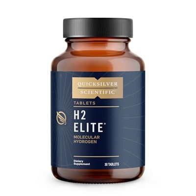 Quicksilver Scientific H2 Elite - Molecular Hydrogen for Energy Metabolism Support, Water Tablets Perfect for Open Containers - Magnesium Malate Drink Additive (30 Molecular Hydrogen Tablets)