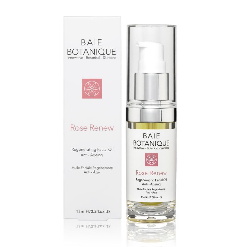 Baie Botanique Anti-Aging Facial Oil 15ml - Rose Absolute, Camelia, Borage, Evening Primrose, Abyssinian Amla Oil - 100 Natural, 90 Organic