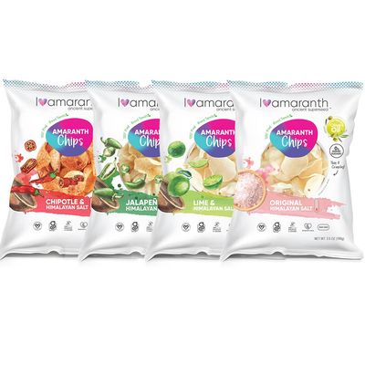 I AM(ARANTH) Chips Mix - Himalayan Salt, Natural Chips, Healthy Snacks, Vegan Chips Gluten Free, 1 each flavor 3.5 Oz