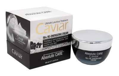 Absolute CARE, CAVIAR 50 RE-ENERGIZING CREAM with pure Hyaluronic Acid, Vitamin E, Shea Butter, Olive Oil 1.69 FL OZ