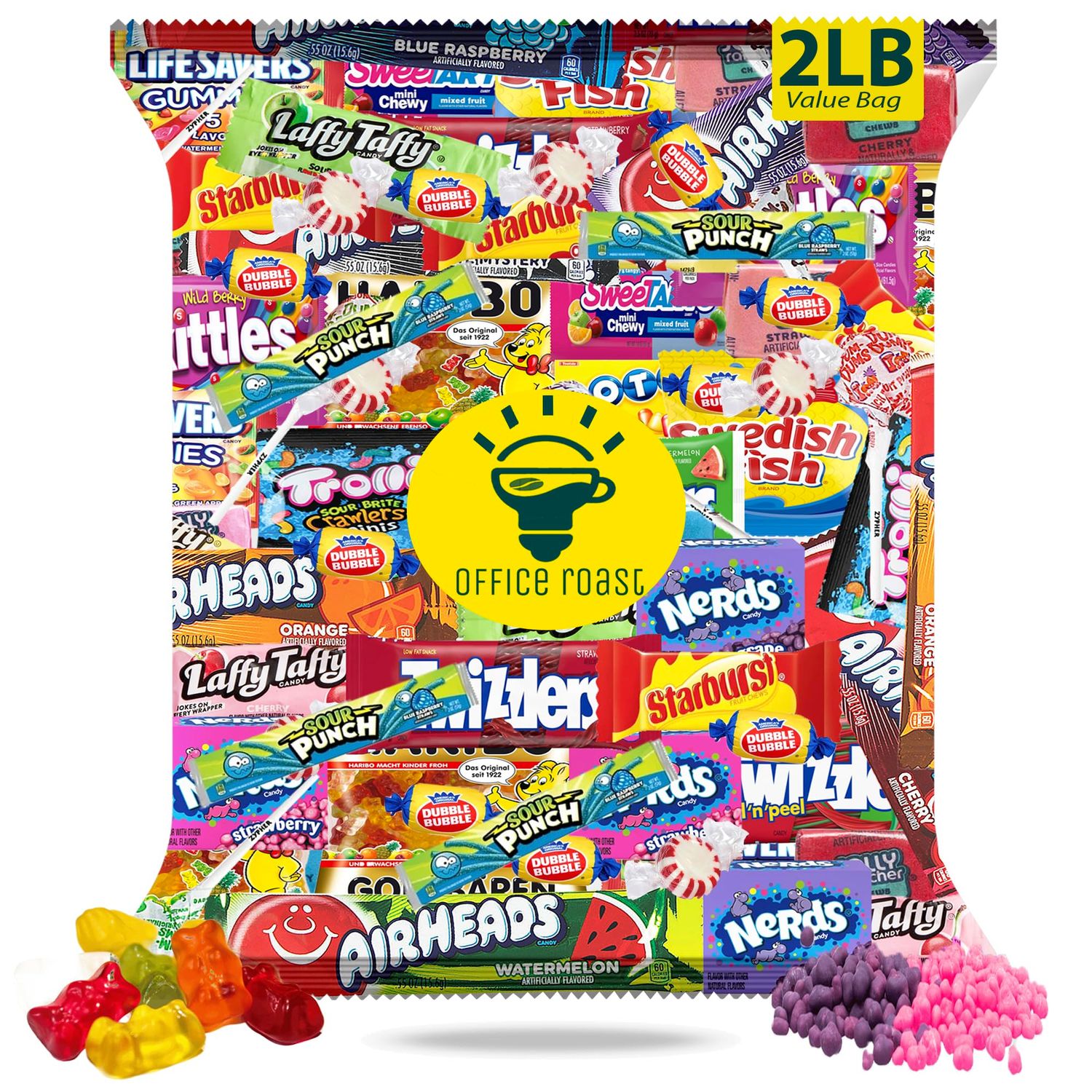 Ultimate Assorted Candy Variety Pack Individually Wrapped Candy - Chews and Sweets For Office, Parties, Kids, and Home Gift Friendly Pack (32 Ounces)
