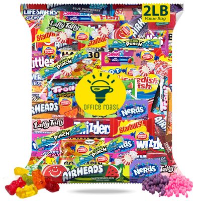 Ultimate Assorted Candy Variety Pack Individually Wrapped Candy - Chews and Sweets For Office, Parties, Kids, and Home Gift Friendly Pack (32 Ounces)