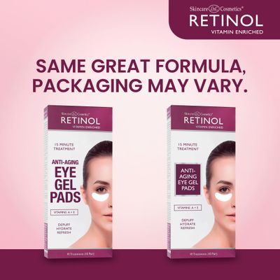 Retinol Anti-Aging Eye Gel Pads - The Original Retinol Instant De-Puff Treatment - Soothing Vitamin A Eye Gel Pads Reduce Puffiness Refresh For A Quick, Visible Improvement in Appearance of Eyes
