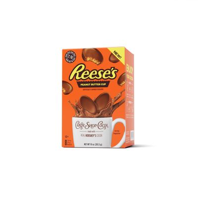 Candy Shop Cocoa REESE&#39;S Peanut Butter Cup Cocoa Mix Hot Chocolate Make Hot or Iced Cocoa Made With Real Milk Gluten Free 1.25 oz packet (8 count)
