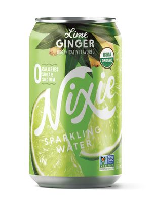 Nixie Sparkling Water, Lime Ginger 12 fl oz cans, 24 pack Organic, Vegan, Non-GMO, Gluten Free, 0 Calories, 0 Sugar, 0 Sodium