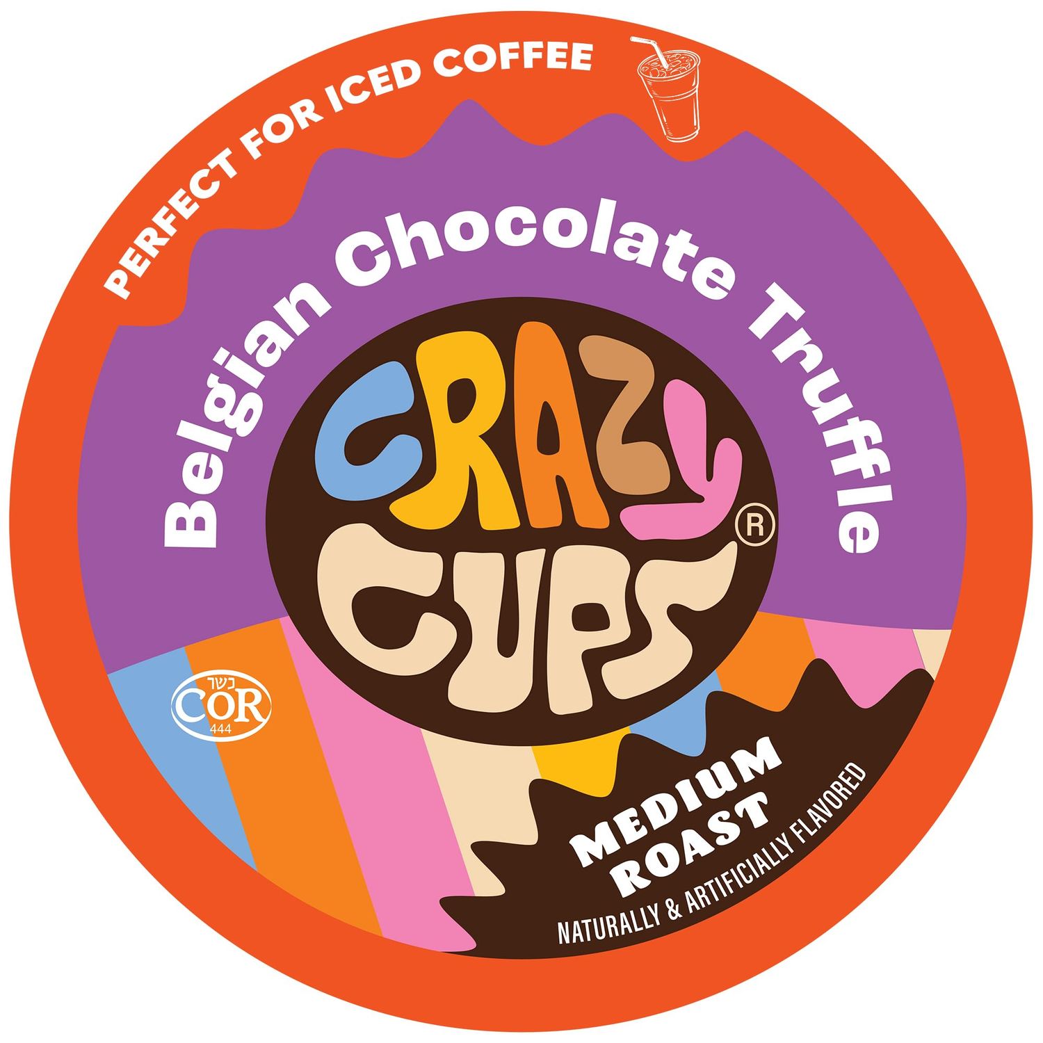 Crazy Cups Flavored Coffee for Keurig K-Cup Machines, Belgian Chocolate Truffle, Hot or Iced Coffee, 22 Single Serve, Recyclable Pods(Pack of 1)