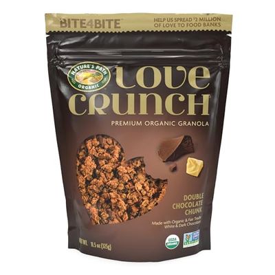 Love Crunch Organic Double Chocolate Chunk Granola, 11.5 oz (Pack of 1), Non-GMO, Fair Trade, by Nature&#39;s Path