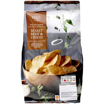 Marks and Spencer Full on Flavour Roast Beef Onion Crisps 150g