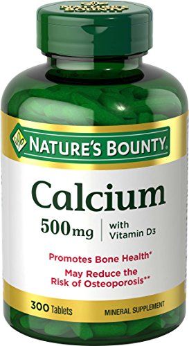 Nature&#39;s Bounty Calcium Plus 500 mg Vitamin D3, Immune Support Bone Health, 300 Tablets