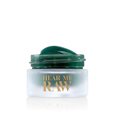 HEAR ME RAW The Brightener with CHLOROPHYLL 10 Minute Plant-Based Rinse-Off Facial Mask for Firmer, Brighter, and Younger-looking Skin Reduces Fine Lines and Wrinkles Travel Size (0.5 Oz)