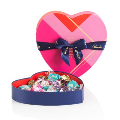 Venchi - Heart Shaped Box with 15 Assorted Chocolates, Gluten Free, 6.52 oz, Gift Idea for Mother&#39;s Day