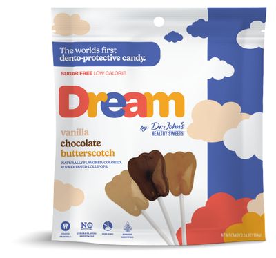 DREAM by Dr. John&#39;s Healthy Sweets Assorted Lollipops (Vanilla, Chocolate, Butterscotch)
