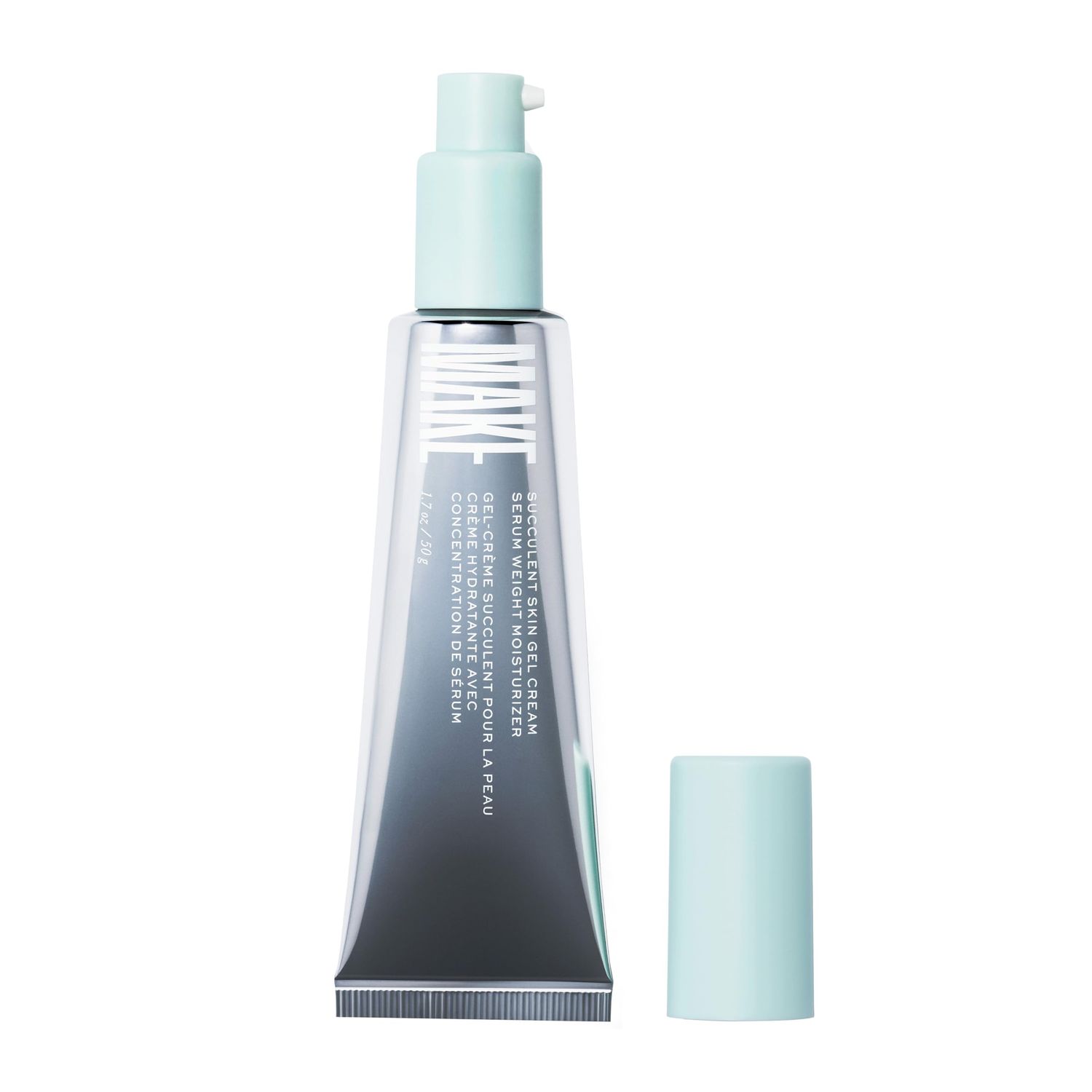 MAKE Beauty Succulent Skin Gel Cream - Hydrating Face Moisturizer. Lightweight Cream Gel with Cactus Extracts and Hyaluronic Acid. Non-Comedogenic Daily Moisturizer for All Skin Types - 1.7 Fl Oz