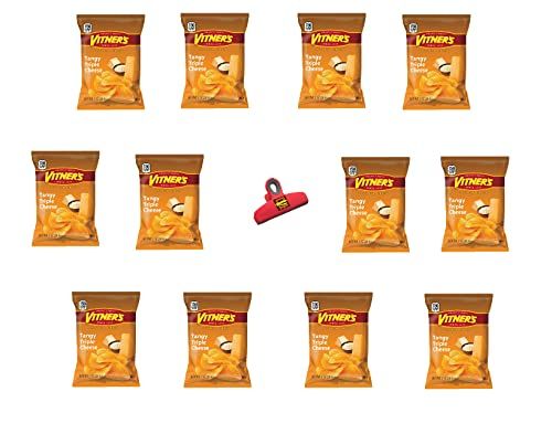 Munchie Box VITNER&#39;S Original Tangy Triple Cheese Potato Chips A Chicago Favorite 1.0 oz Bags (Pack of ( 12 ) 1.0 Oz Bags)