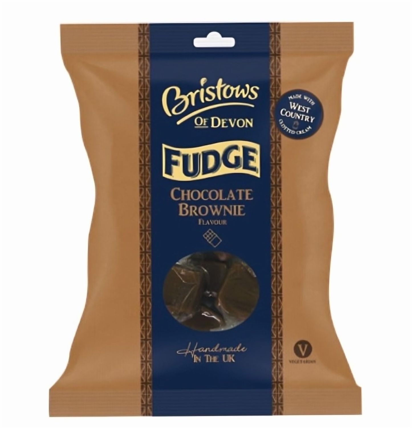 Bristows Chocolate Brownie Fudge Candy Bar Delicious Smooth Creamy Taste Individually Wrapped for Freshness Flavor Handmade in the UK 5.29 Oz150g (Pack of 1)
