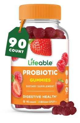 Lifeable Probiotics Gummies 2 Billion CFU Great Tasting Probiotic Gummies for Women Probiotic Gummy for Gut Health and Immune Support Probiotics for Women and Men 90 Gummies