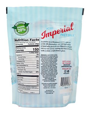 Cherry Republic Iced Imperial Pretzels - Resealable Sweet Salty Snack - Cherry Chocolate White Chocolate Pretzel Twists - Single 8 oz Bag