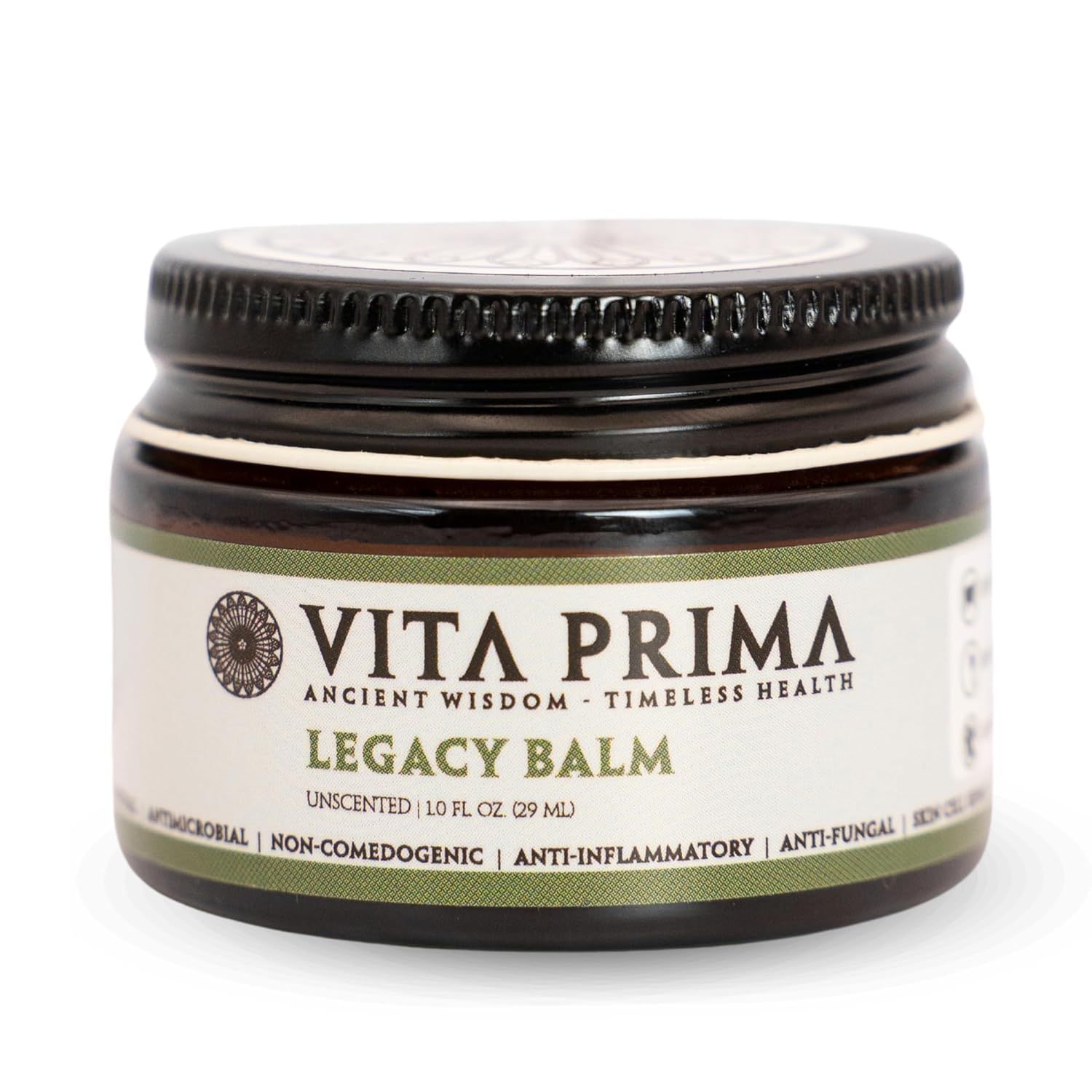 Vita Prima Legacy Tallow Balm, made with Grass Fed Beef Tallow Organic Beeswax, Face Skin Moisturizer, all in one Beef Tallow Skincare (one ounce)