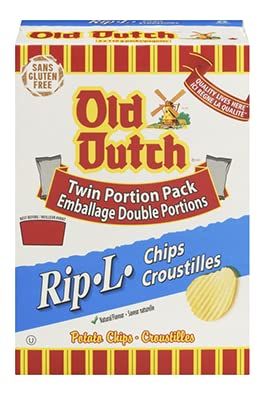Old Dutch Rip-L Boxed Potato Chips 220g7.8oz. (Imported from Canada)
