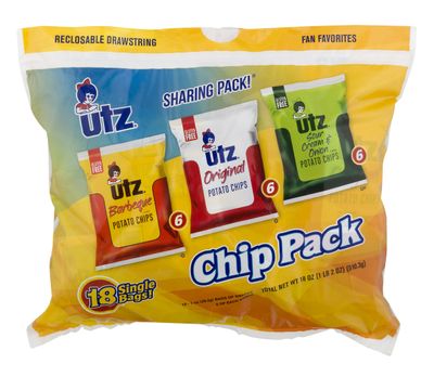 Utz Potato Chip Variety Pack, 18 count Single Bags 18 oz
