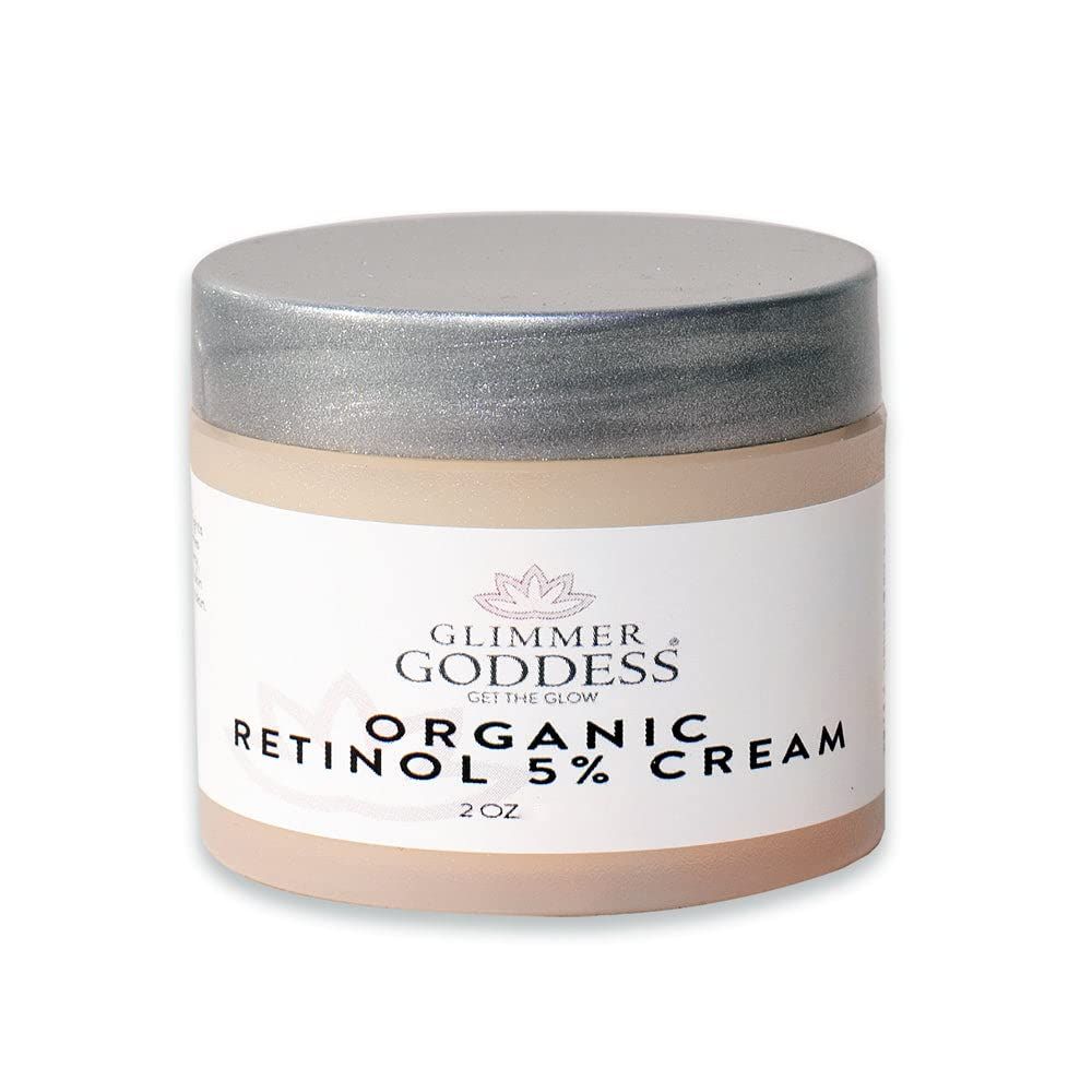 GLIMMER GODDESS Organic Retinol Wrinkle Repair Face and Neck Cream, 2 oz