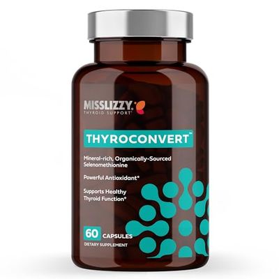 Miss Lizzy ThyroConvert - Organic Selenomethionine for Healthy Liver Function and T4 to T3 Thyroid Hormone Conversion to Boost Metabolism Energy, Clear Mind Reduce Oxidative Stress - 60 Capsules
