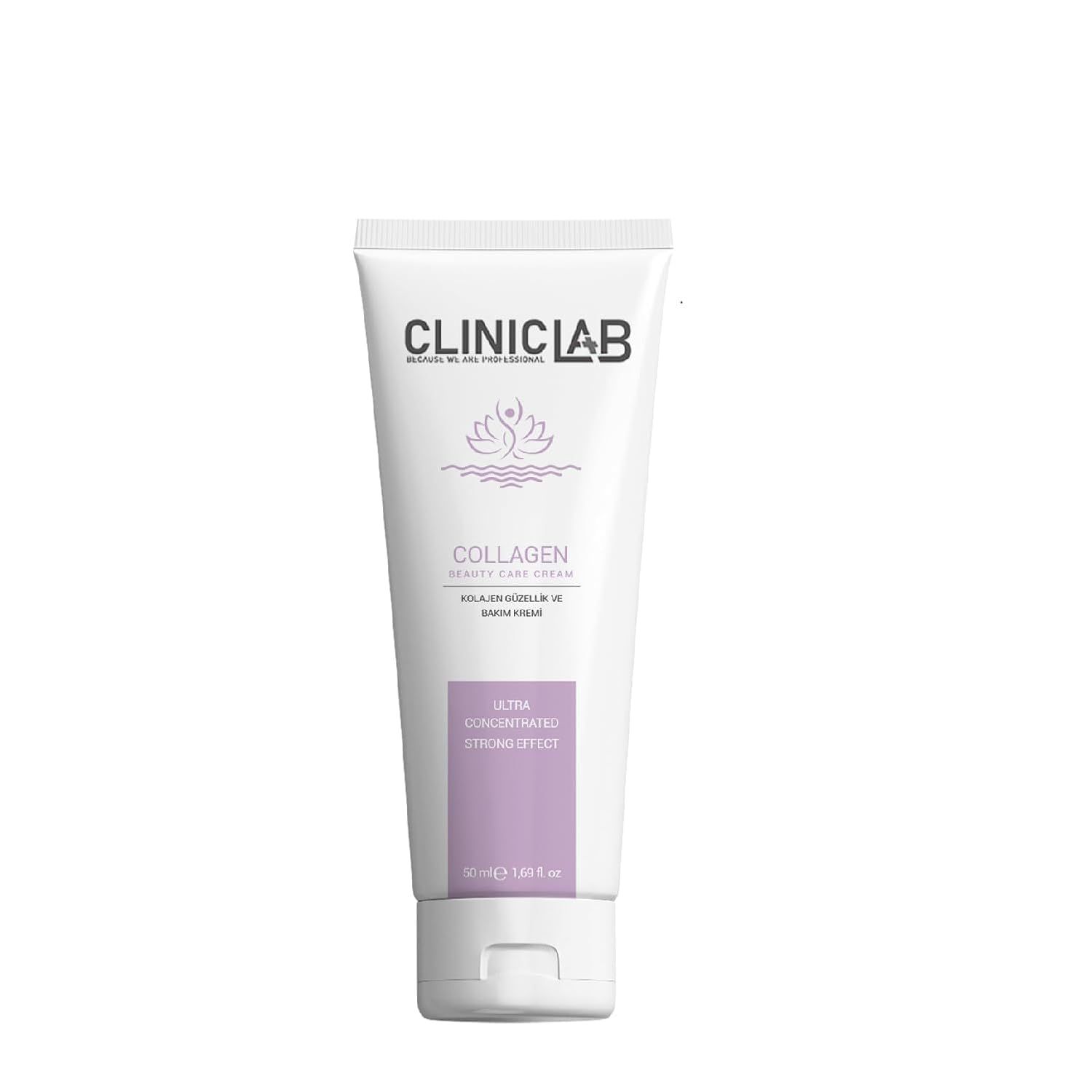 ClinicLab Collagen Cream for Face with Hyaluronic Acid Vitamin E - Neck Face Moisturizer for Women Men - Hydrating Daily Skin Care (1.69fl oz)