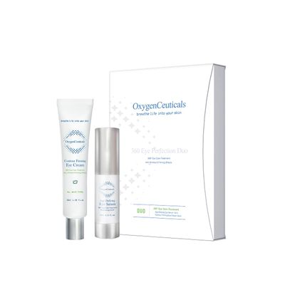 OxygenCeuticals 360 Eye Perfection Duo - Advanced Anti-Aging Eye Treatment Set, Visibly Reduce Under-Eye Bags, Puffiness, Wrinkles, Dark Circles, Fine Lines Crow&#39;s Feet, for Women Men