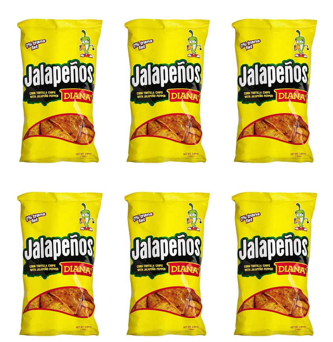 Diana Jalape o Tortilla Chips 3.84oz (Pack of 6)