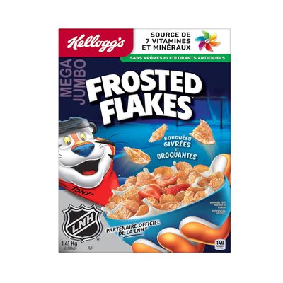 Kellogg&#39;s Frosted Flakes Mega Jumbo Cereals 1.41 kg Imported from Canada