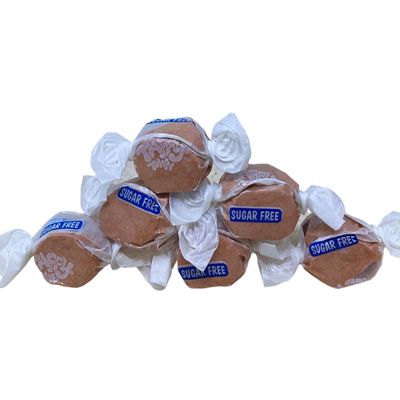 Sugar Free Chocolate Salt Water Taffy - 3lb (48oz) Bulk Bag Individually Wrapped Soft Chewy Nut Free, Gluten Free, Diabetic Keto Friendly Gourmet Candy For Taffy Lovers