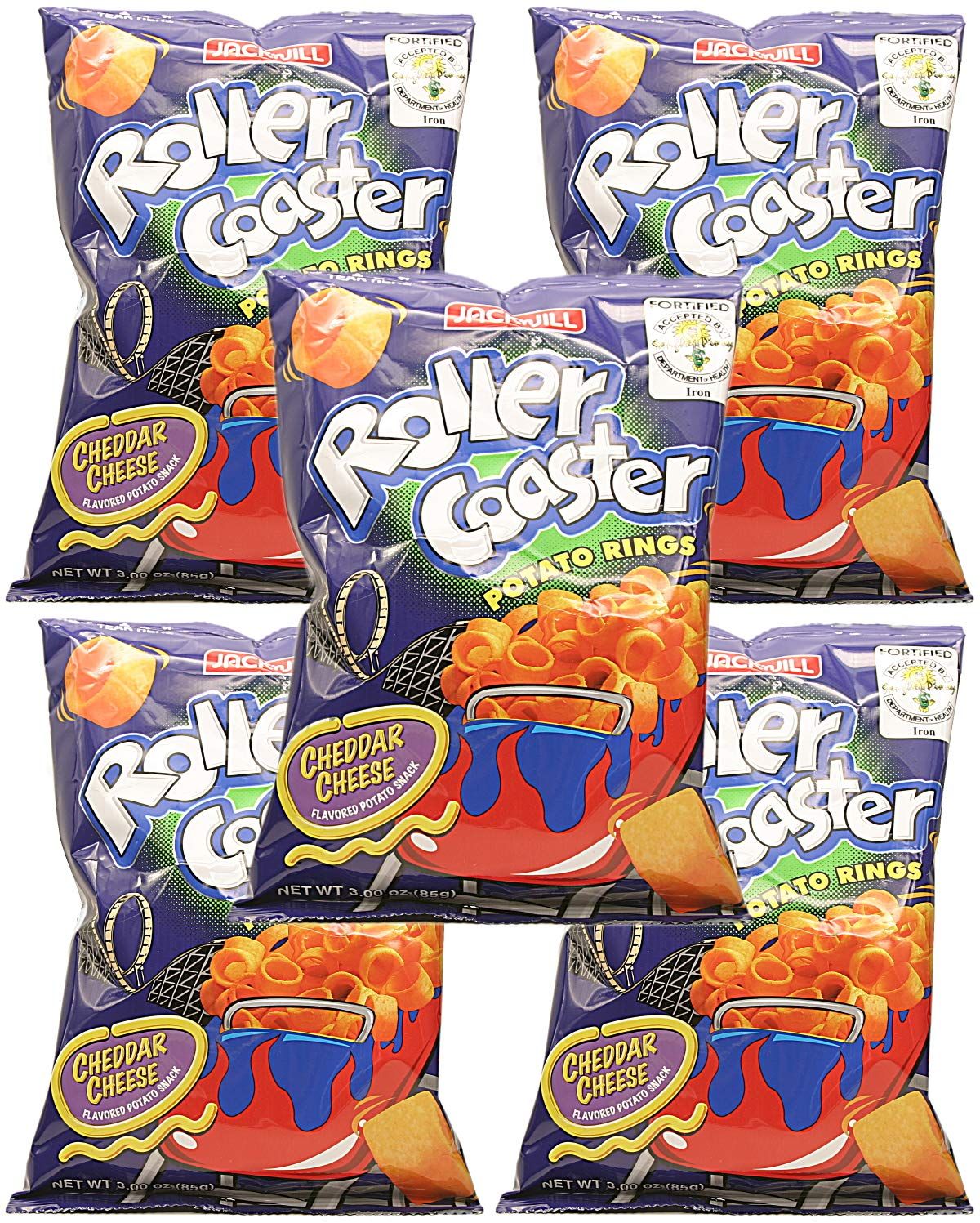 Jack&#39;n Jill, Roller Coaster Cheddar Cheese Potato Rings (Pack of 5), Imported from The Philippines, 3.00 oz (each)