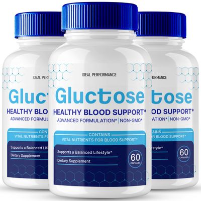 Gluctose Pills Advanced Blood Support Formula Supplement, Gluc Tose Blood Capsules - Maximum Strength, Gluctose Aid All Natural Formula Pills, Gluctose Capsules Blood Support Reviews (3 Pack)