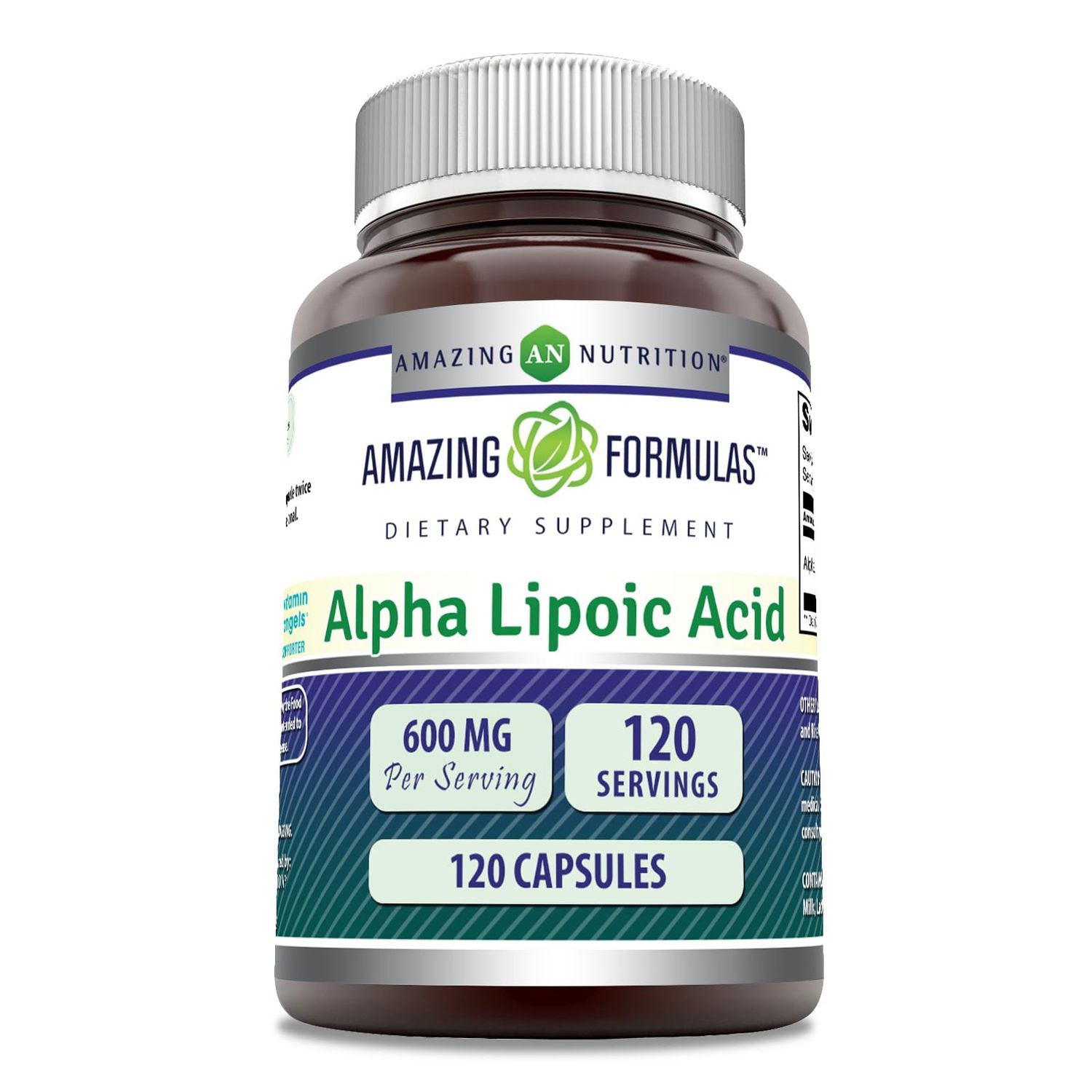 Amazing Formulas Alpha Lipoic Acid Supplement 600 Mg per Serving 120 Capsules Non-GMO Gluten-Free Made in USA